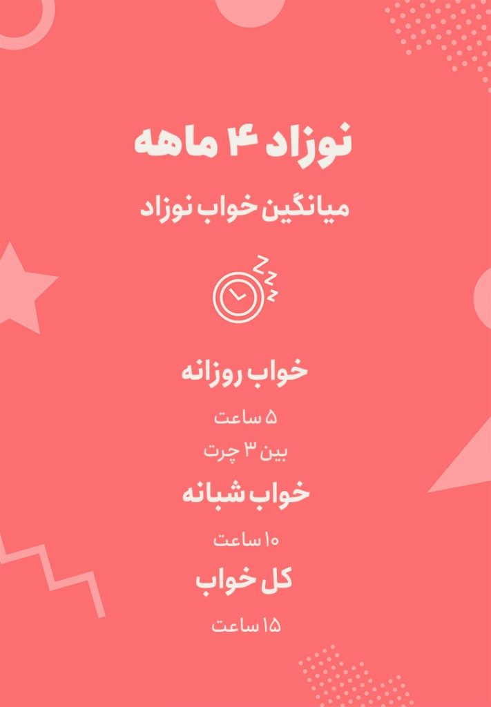 برنامه خواب نوزاد چهار ماهه